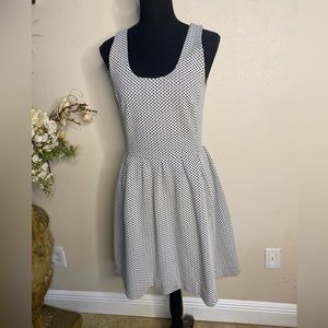 Banana Republic Hunter Green and Cream Swing Dress with Pockets!! Size 4